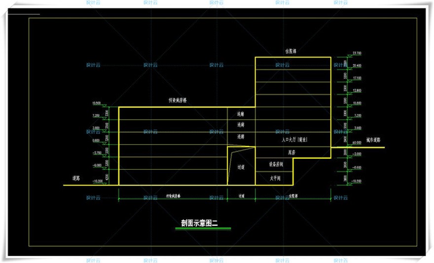 设计资源146综合医院门诊住院部急诊中心有cad施工图文本效果图