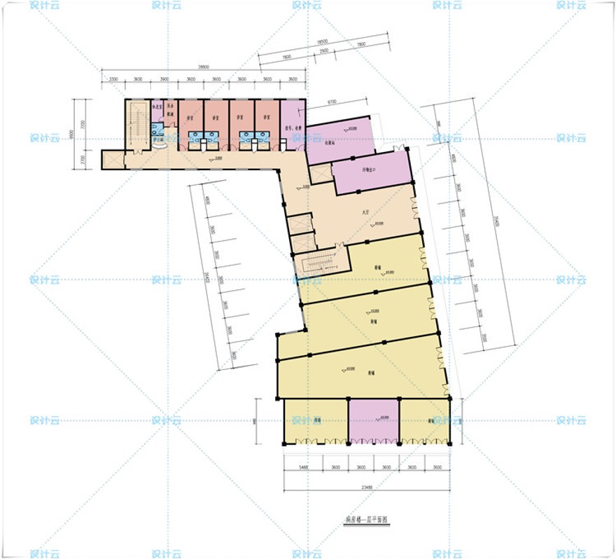 设计资源146综合医院门诊住院部急诊中心有cad施工图文本效果图