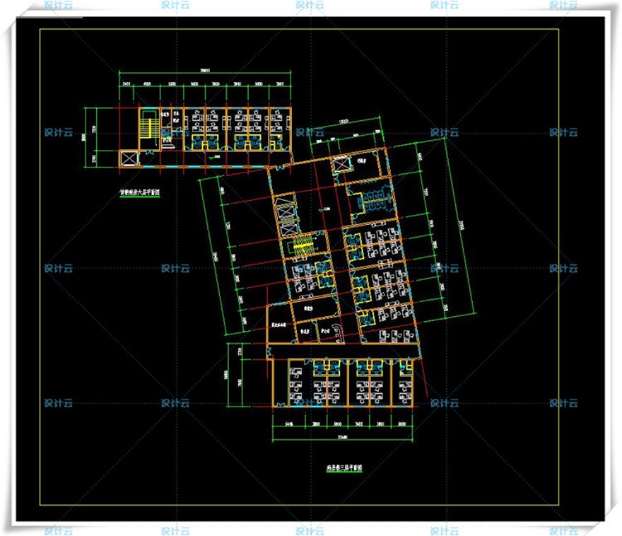 设计资源146综合医院门诊住院部急诊中心有cad施工图文本效果图