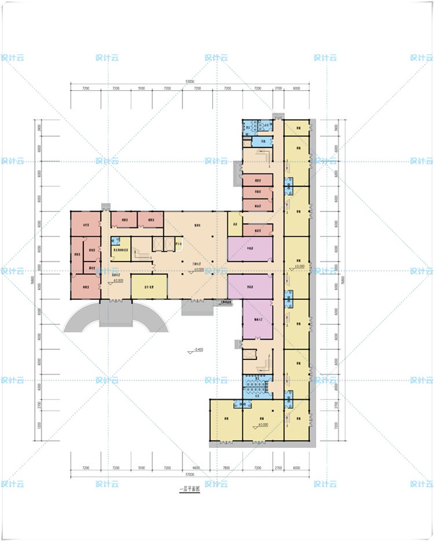 设计资源146综合医院门诊住院部急诊中心有cad施工图文本效果图