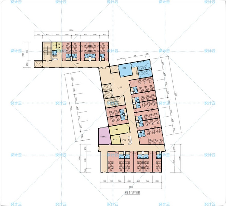 设计资源146综合医院门诊住院部急诊中心有cad施工图文本效果图