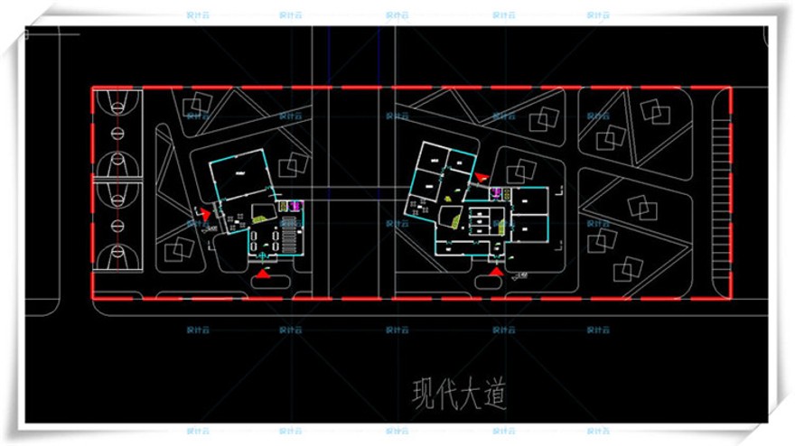 设计资源139一套原创邻里中心课程全套cad图纸su模型psd排版3张