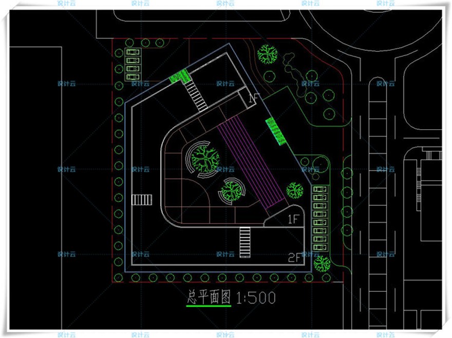 设计资源1426班幼儿园建筑方案设计有cad总图平立剖图纸+su模型