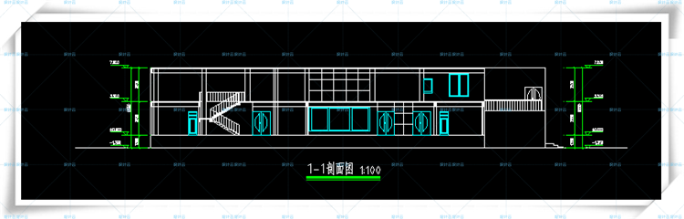 设计资源118大学生活动中心设计su模型+cad图纸平立剖+效果图