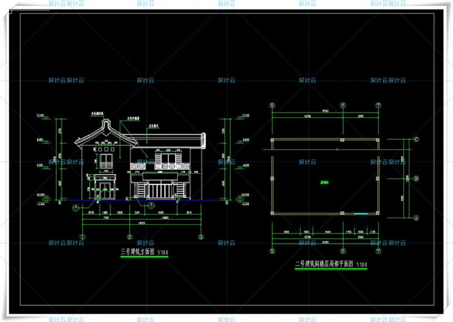 设计资源115岭南风格街区改造毕业设计全套su模型cad施工图psd文本