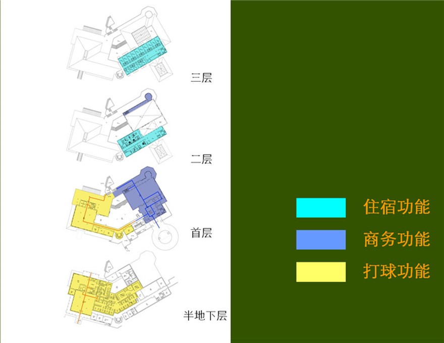 成套-高尔夫俱乐部会所招待文本册/CAD图纸/SU模型