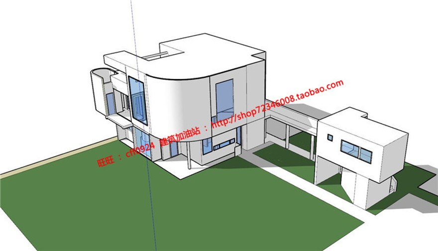 迈耶的萨兹曼住宅大师资料建筑方案设计su模型cad图纸