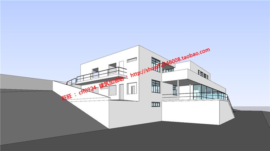 土根哈特商业别墅建筑方案设计su模型cad图纸ppt图片jpg全