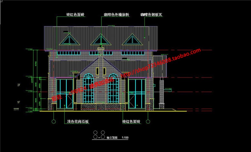 中式休闲会所一套建筑cad图纸平立剖施工图su模型