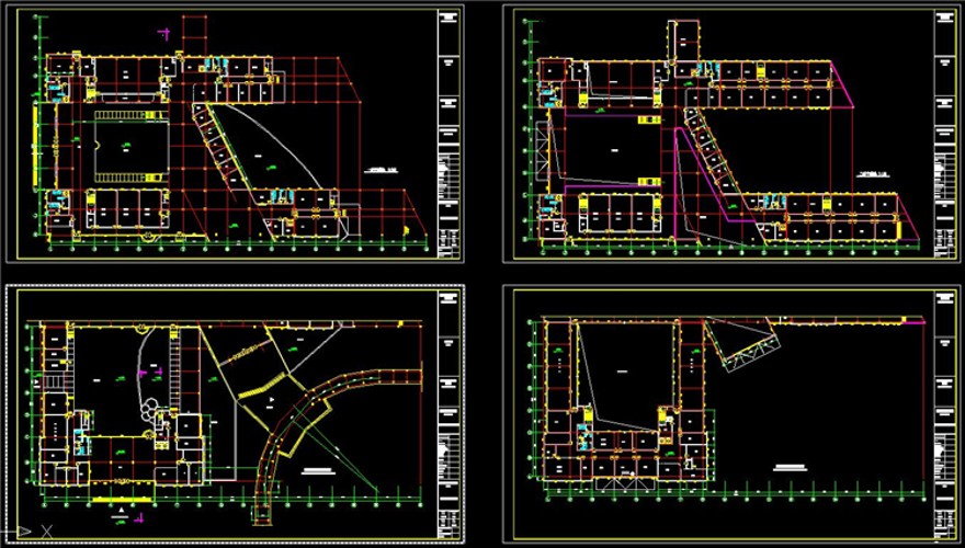 成套-建筑CAD图纸设计院参考方案施工图CAD素材建筑景观规划资料