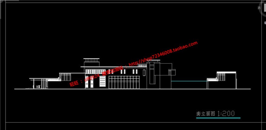 新古典会所景观建筑设计图纸cad效果图su模型