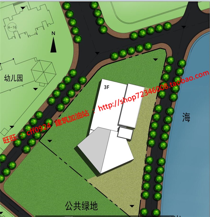 公建会所建筑方案cad平立剖施工图su模型