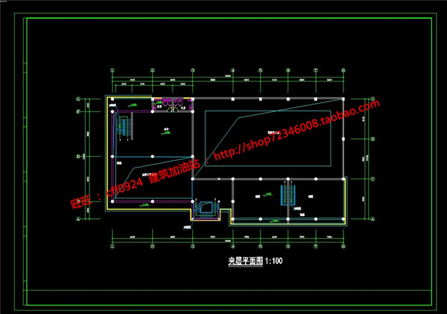 公建会所建筑方案cad平立剖施工图su模型