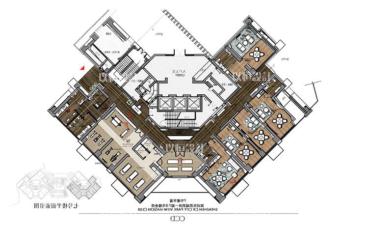 资源素材低奢私人会所设计现代风简约建筑景观CAD施工图+方案效果