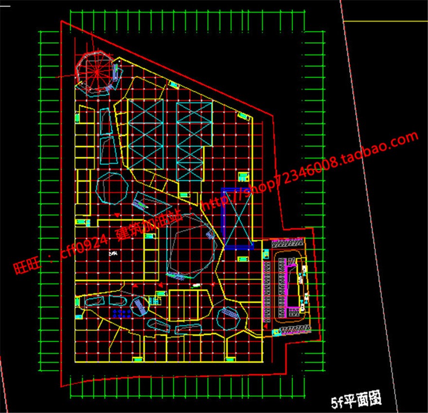 商业购物中心百货超市cad图纸总图平面全su模型