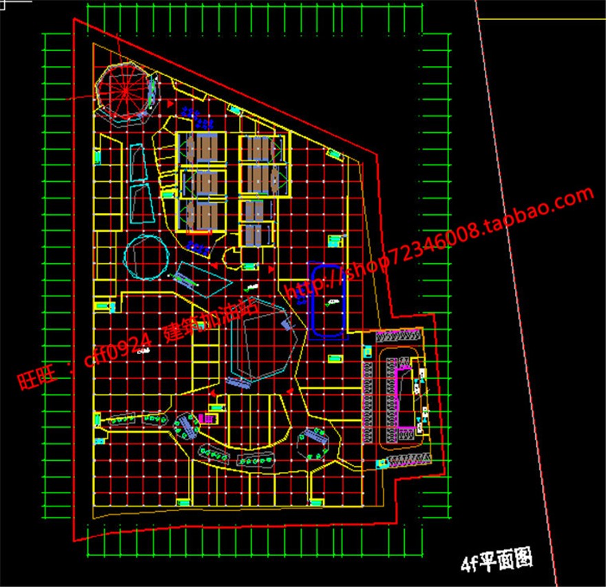 商业购物中心百货超市cad图纸总图平面全su模型