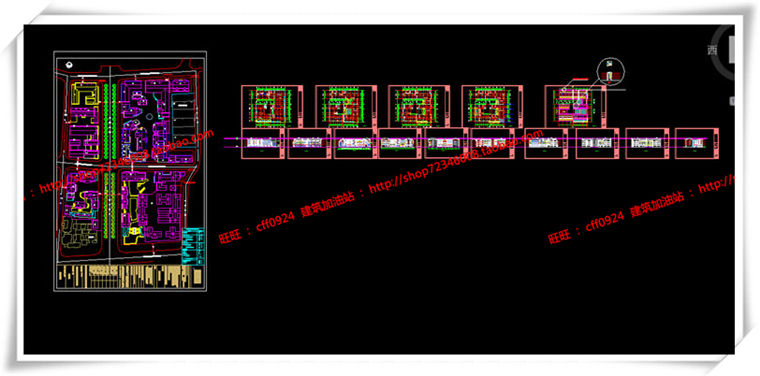 建筑图纸197新中式风格商业/商业街有su模型/cad图纸/效果图/3Dmax