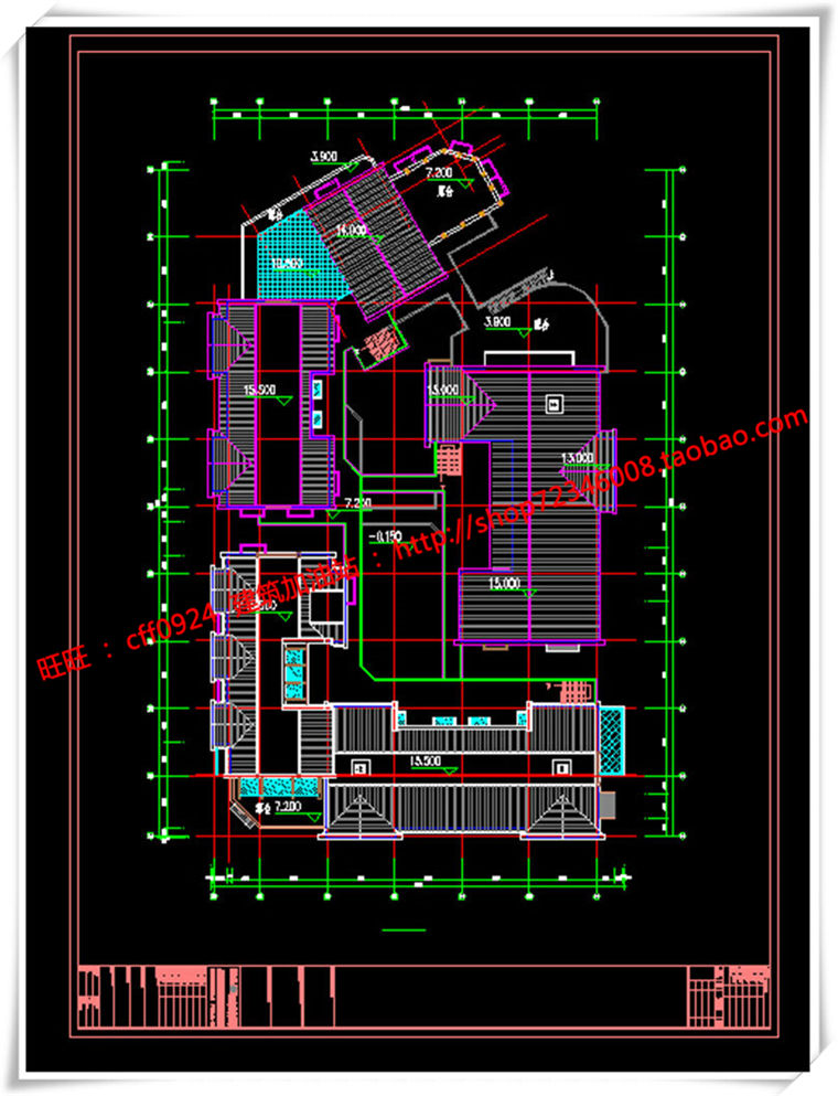 建筑图纸197新中式风格商业/商业街有su模型/cad图纸/效果图/3Dmax