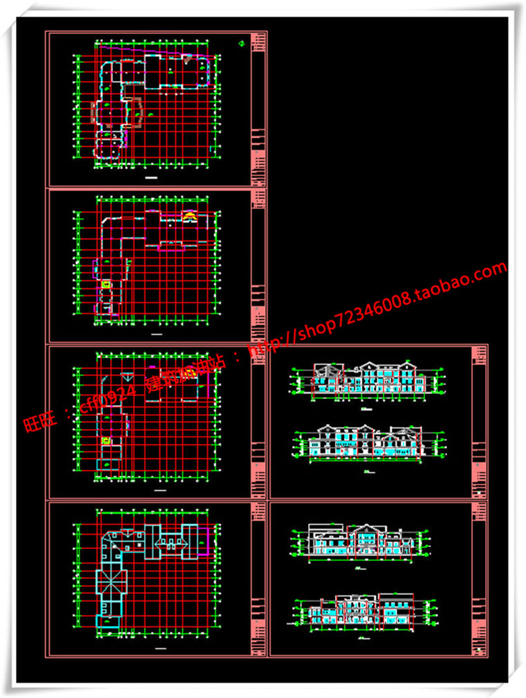 建筑图纸197新中式风格商业/商业街有su模型/cad图纸/效果图/3Dmax