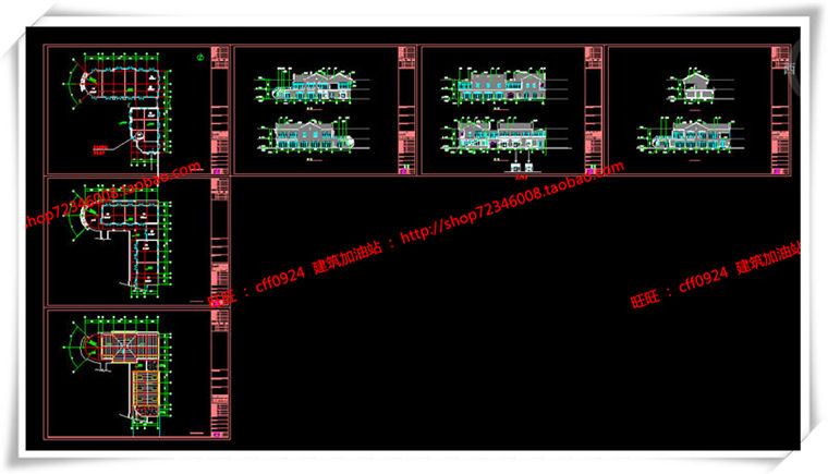 建筑图纸197新中式风格商业/商业街有su模型/cad图纸/效果图/3Dmax