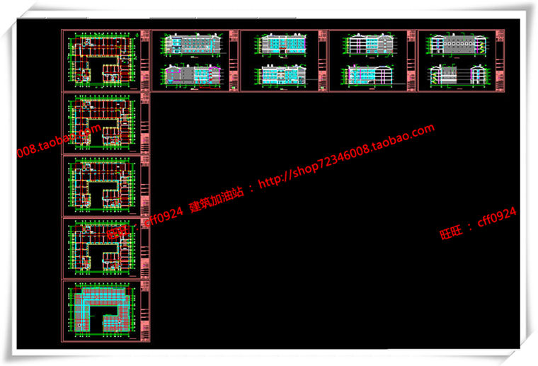 建筑图纸197新中式风格商业/商业街有su模型/cad图纸/效果图/3Dmax