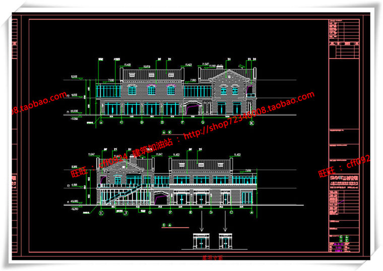 建筑图纸197新中式风格商业/商业街有su模型/cad图纸/效果图/3Dmax