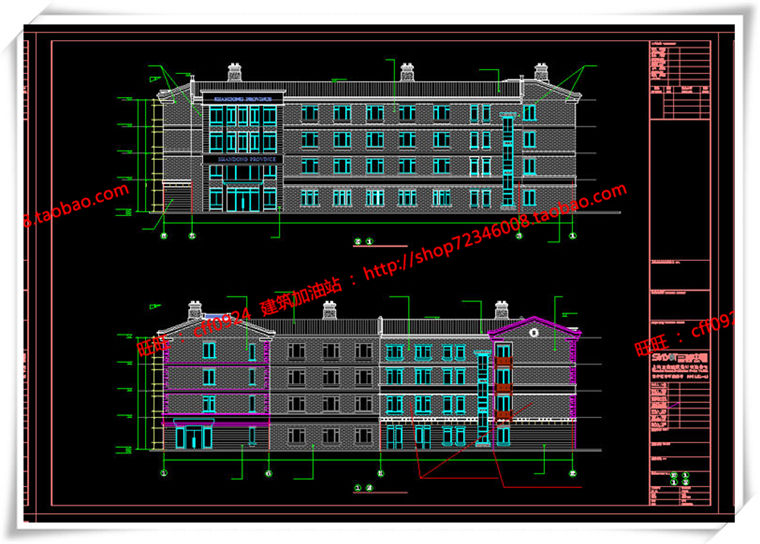 建筑图纸197新中式风格商业/商业街有su模型/cad图纸/效果图/3Dmax