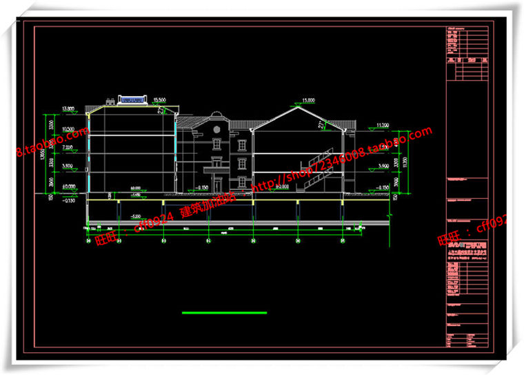 建筑图纸197新中式风格商业/商业街有su模型/cad图纸/效果图/3Dmax