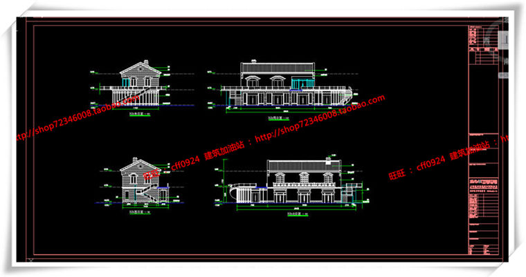 建筑图纸197新中式风格商业/商业街有su模型/cad图纸/效果图/3Dmax