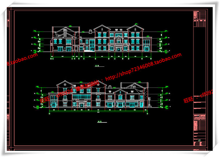 建筑图纸197新中式风格商业/商业街有su模型/cad图纸/效果图/3Dmax