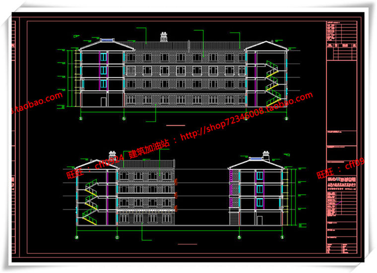 建筑图纸197新中式风格商业/商业街有su模型/cad图纸/效果图/3Dmax