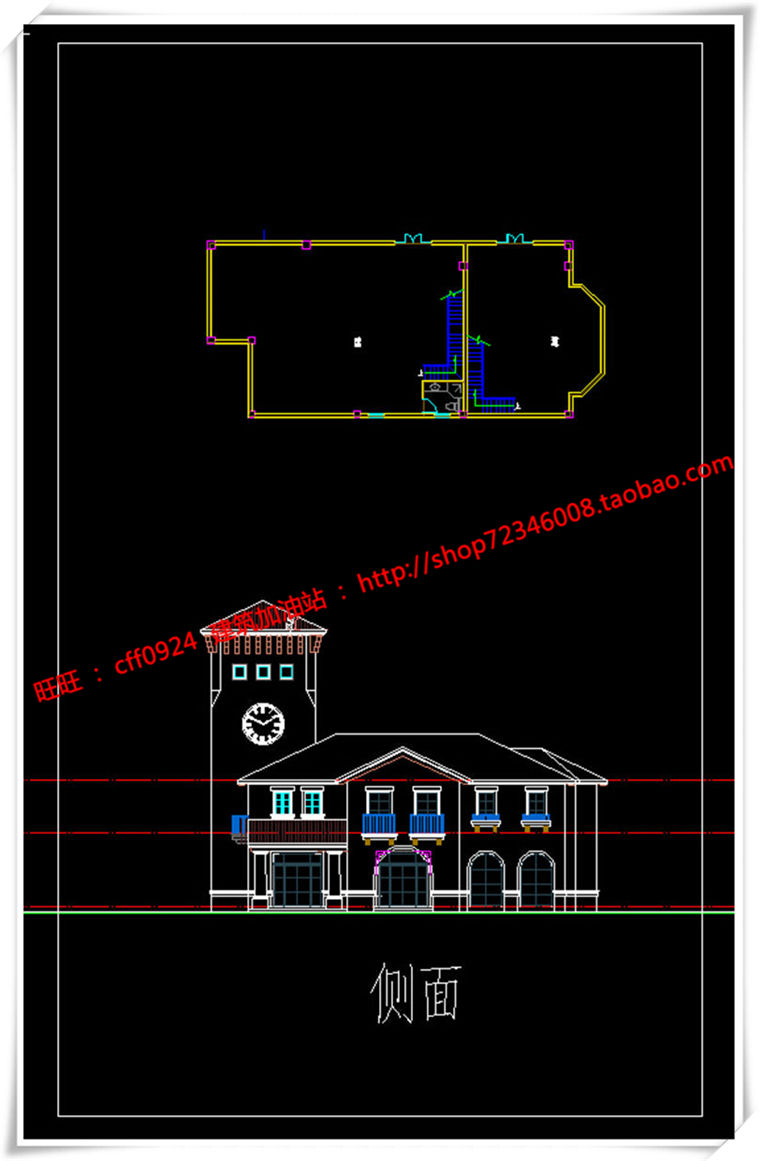 建筑图纸195欧式美式商业街/步行街建筑方案SU模型/效果图/3DMAX