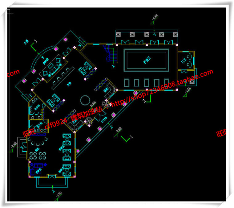 建筑图纸195欧式美式商业街/步行街建筑方案SU模型/效果图/3DMAX