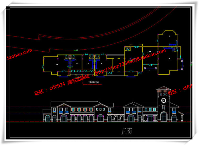 建筑图纸195欧式美式商业街/步行街建筑方案SU模型/效果图/3DMAX