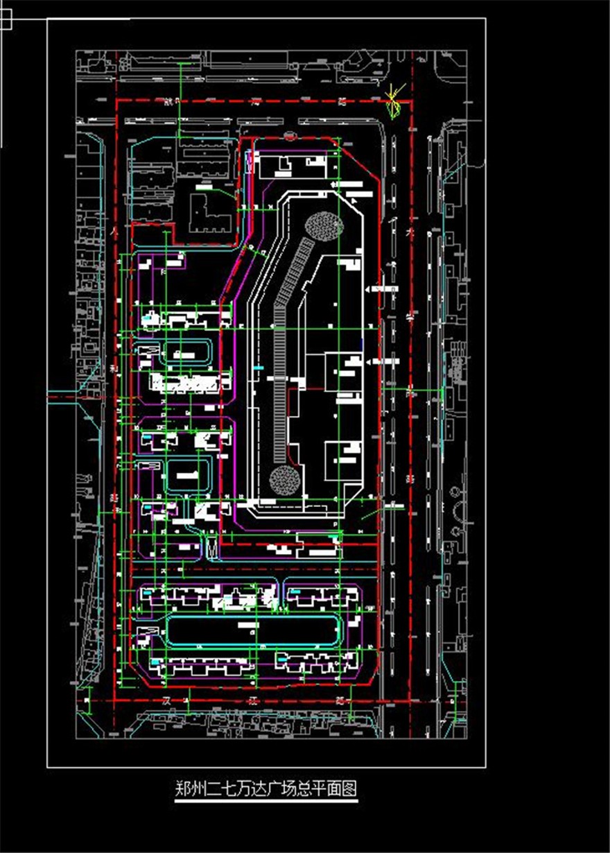 达广场商业建筑设计中标景观建筑规划项目有cad图纸su模型效果图