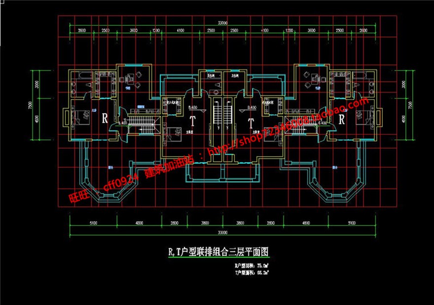 一套美丽新农村乡村豪华大商业别墅三层自建房建筑方案有cad建筑资源