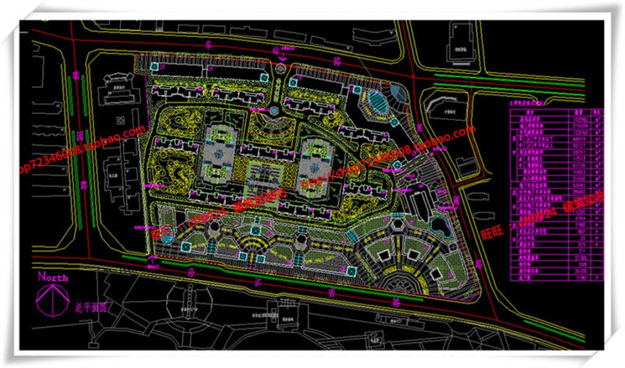 建筑图纸234宁波广洋商住宅楼cad平立面总图artdecosu模型+效果图