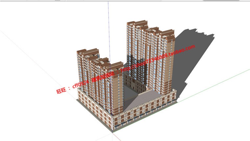 商住楼/住宅/商业公建设计全套su模型cad图纸效果图