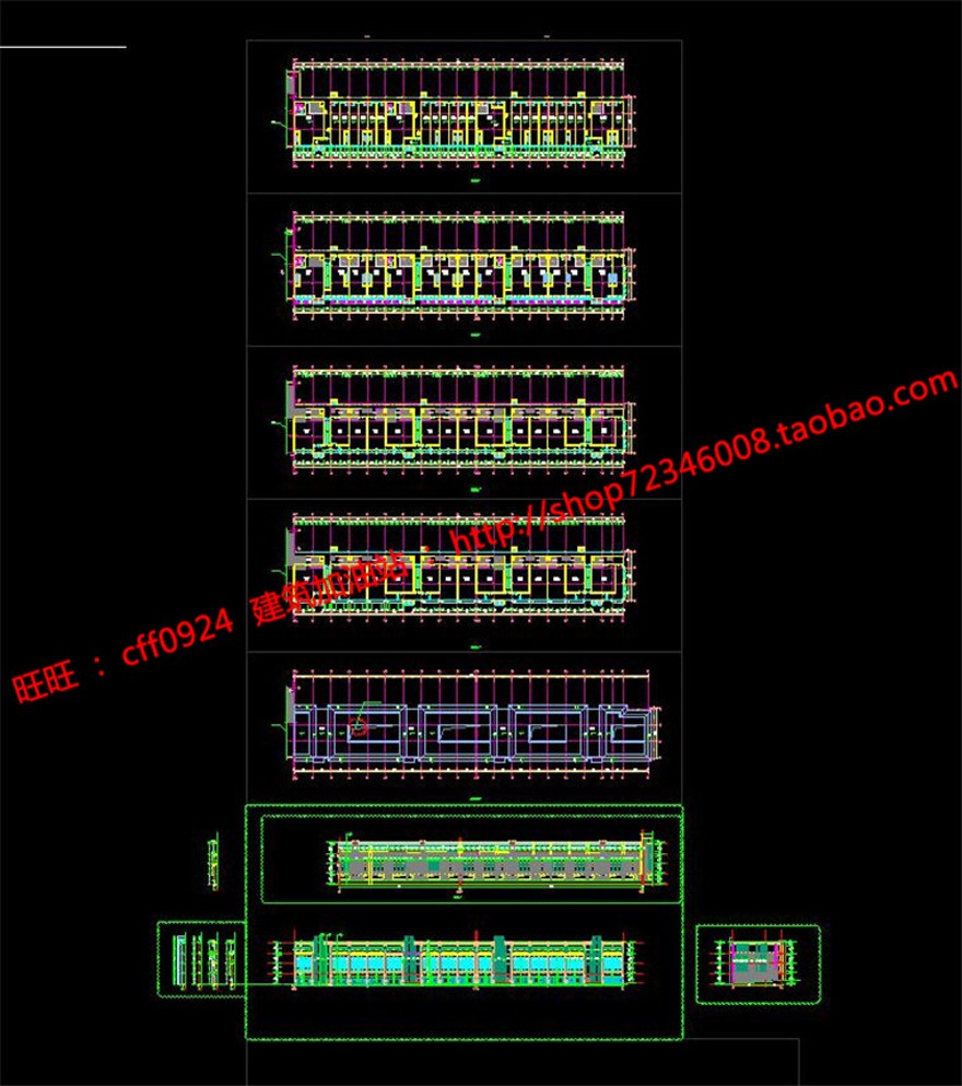 商住楼建筑方案设计cad施工图+su模型+效果图