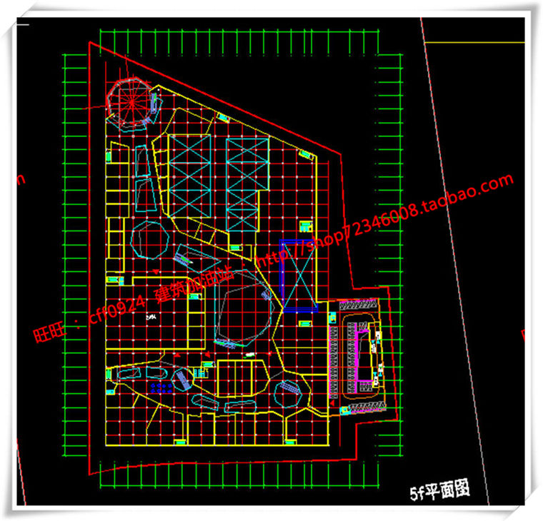 建筑图纸191商业中心/商业/商场建筑设计CAD图纸各层平面和SU模型