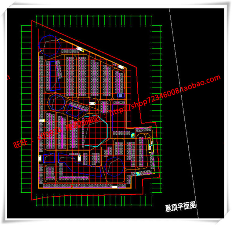 建筑图纸191商业中心/商业/商场建筑设计CAD图纸各层平面和SU模型