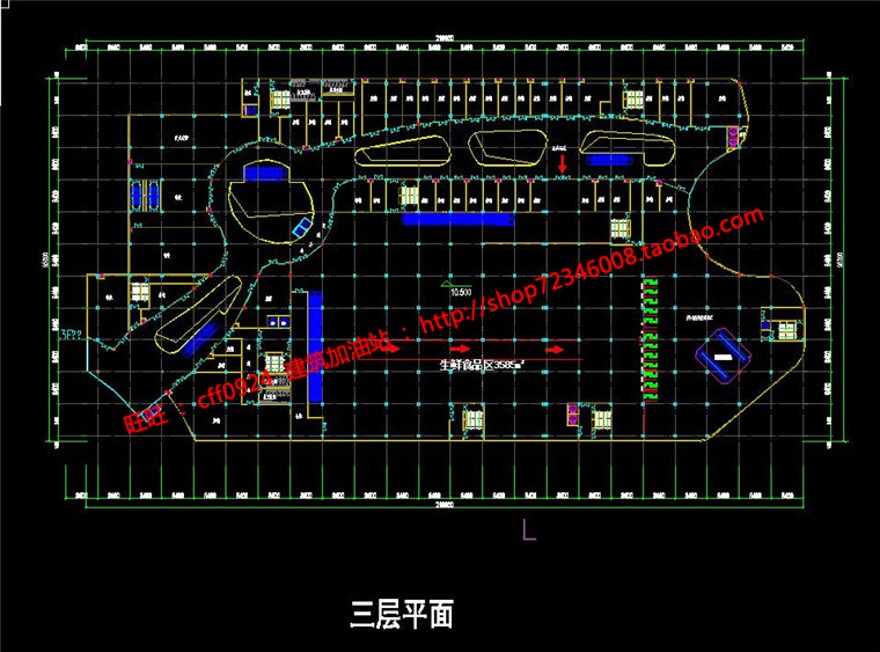 商业mall购物中心步行街商场超市cad图纸su模型文本排版