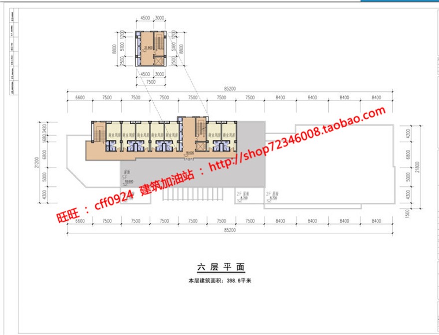 cad总图平面图纸效果图方案文本古镇商业街改造建筑建筑资源