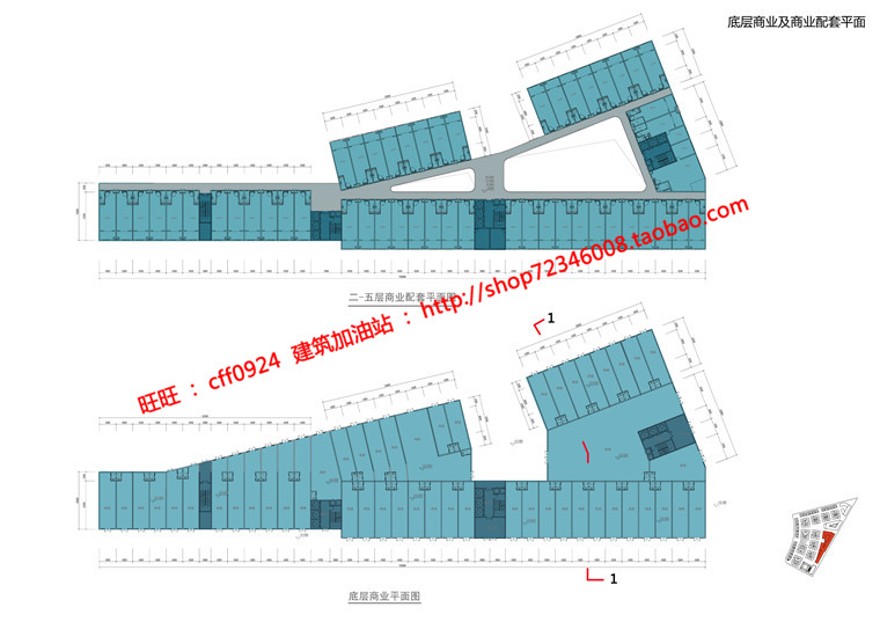 商业园区多层设计文本高清jpg汇报文件及cad图纸