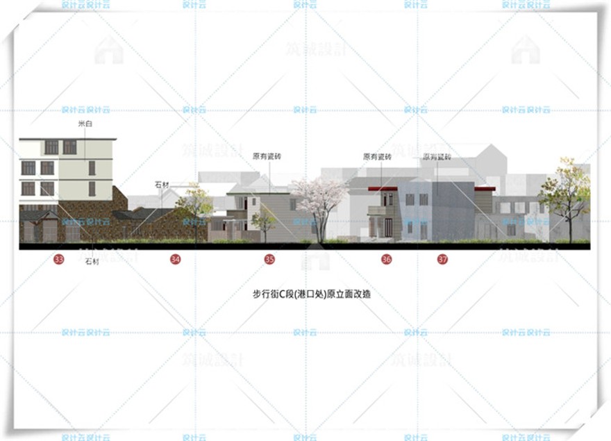 完整商业步行街SU+CAD+文本排版/设计综合体广场商场规划建筑建筑资源