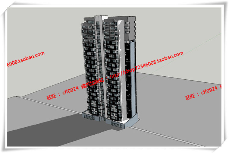 建筑图纸282住宅高层住宅平面立面总图cad图纸/su模型/sketchup模型/效果建筑资源