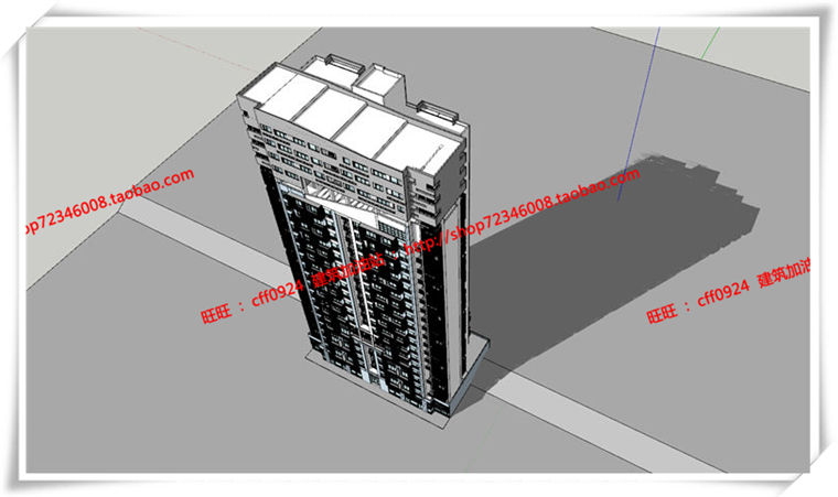 建筑图纸282住宅高层住宅平面立面总图cad图纸/su模型/sketchup模型/效果建筑资源