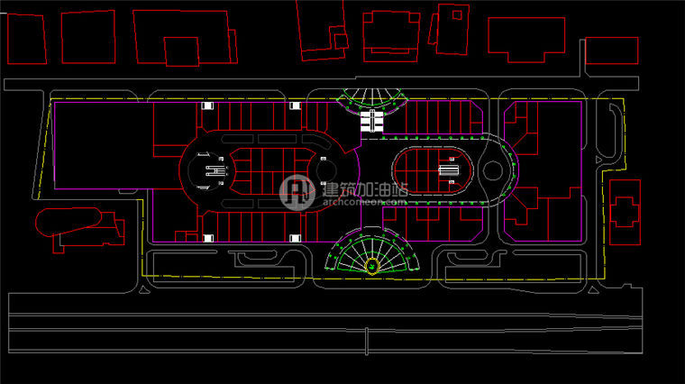 建筑图纸190商业/商业设计综合体老外设计CAD图纸+SU模型+3Dmax