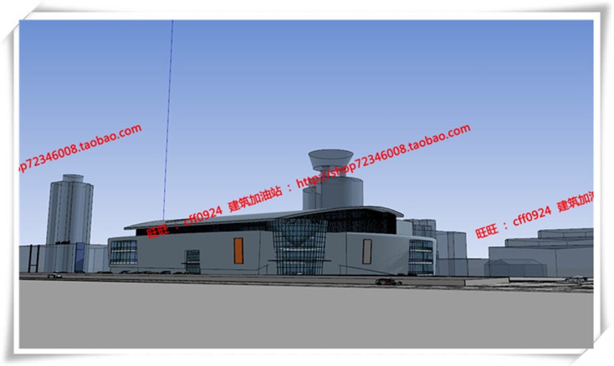 建筑图纸216西沧商业设计综合体现代风cad平立面总图+su模型+效果图+3Dmax