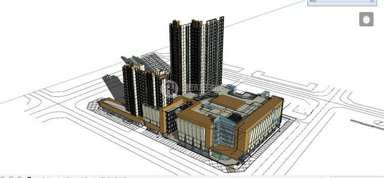 建筑图纸186商住楼景观建筑规划项目设计SU模型/CAD图纸/效果图方案设计